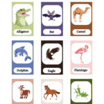 printable animal flashcards & matching games pdf | develop skills (ages 5 10)