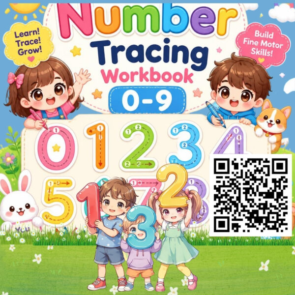 number tracing workbook for preschool kids